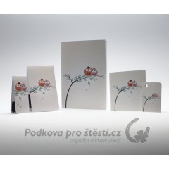Sada tištěná celá, ptáčkové na větvi