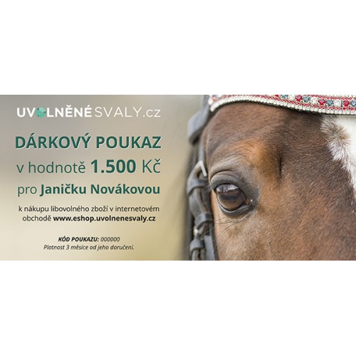 Dárkový poukaz ELEKTRONICKÝ v hodnotě 1.500 Kč / DVA DRUHY MOTIVŮ