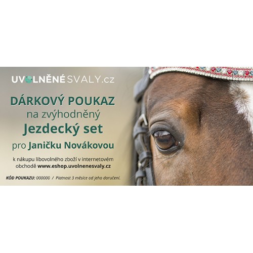Dárkový poukaz ELEKTRONICKÝ na Zvýhodněný Jezdecký set